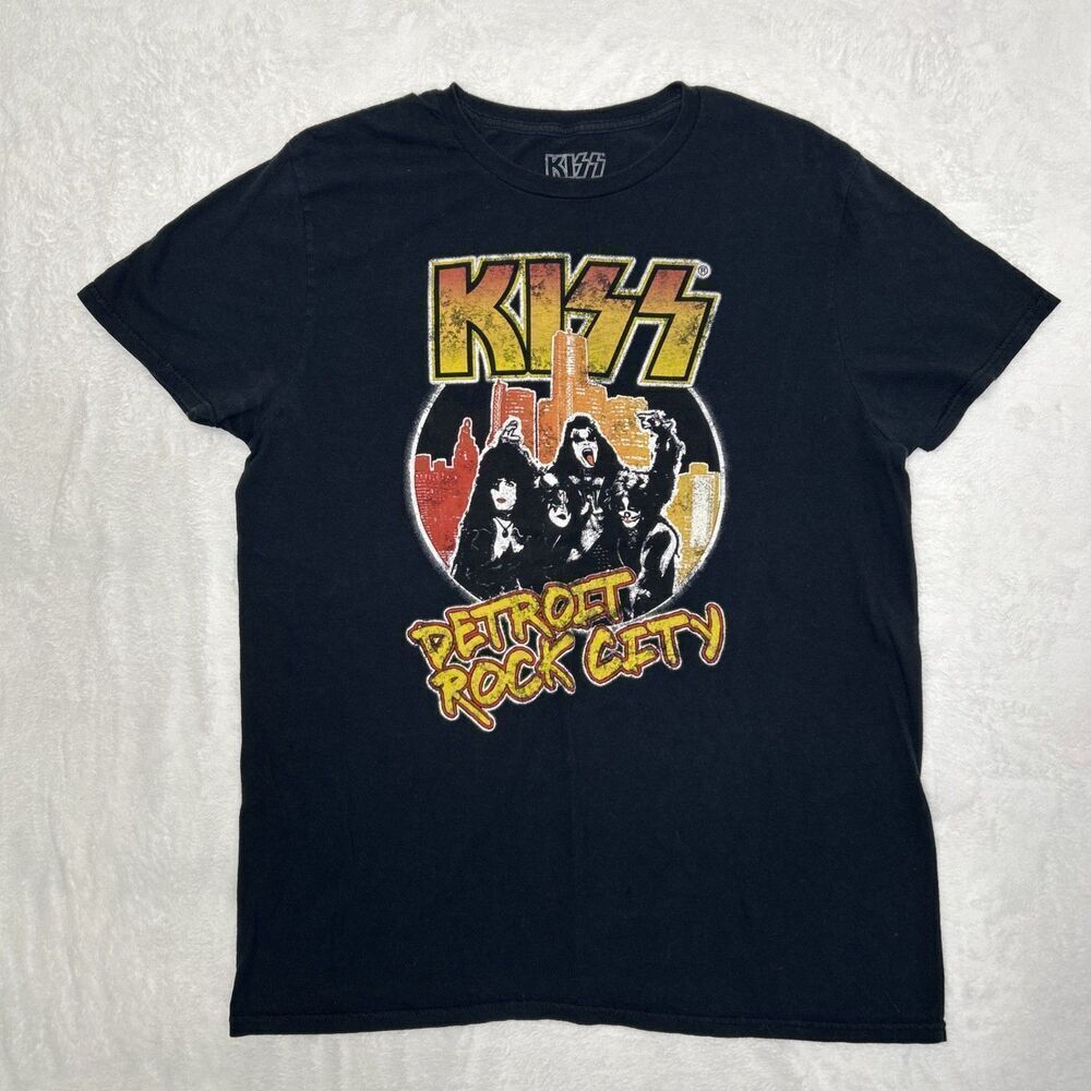 KISS Band T Shirt Large | Detroit Rock City Tour Graphic Black Tee